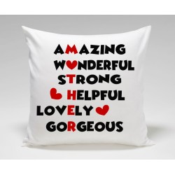 Amazing Mothers Day Crossword Plush Decorative Cushion
